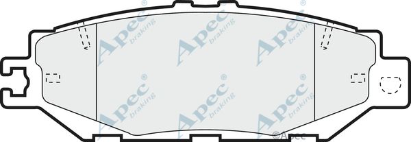 APEC BRAKING Комплект тормозных колодок, дисковый тормоз PAD864